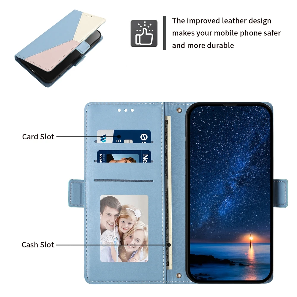 Sleek Magnetic Flip Leather Wallet Card Case