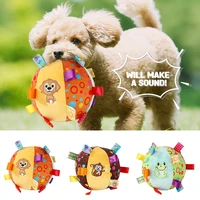 Interactive Ball Dog Toy for Aggressive Chewers Training Decompress Bite Resistant Plush Handle Dog Toys with Bells Pet Supplies 1