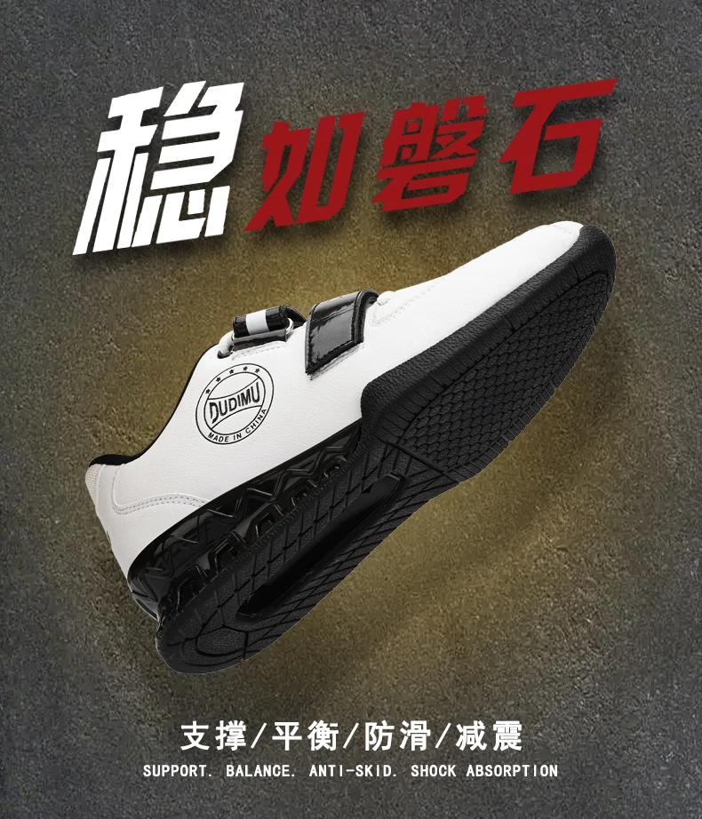 Description Picture 6 of itemMen's Weightlifting Shoes Size 36-45 Women Squat Deadlift Shoes Gift Elastic Band Gym Training Bodybuild
