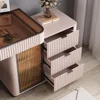 Makeup Vanity, Dressing Table Desk Super Storage, with LED Light Vanity Mirror with ash Full Solid Wood upholstered Vanity Stool 3
