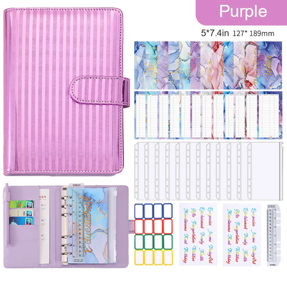 

Budget Binder A6 PU Budget Binder With Zipper Envelopes Money Envelopes For Budget Planner With 12 Pcs Envelopes For Budgeting