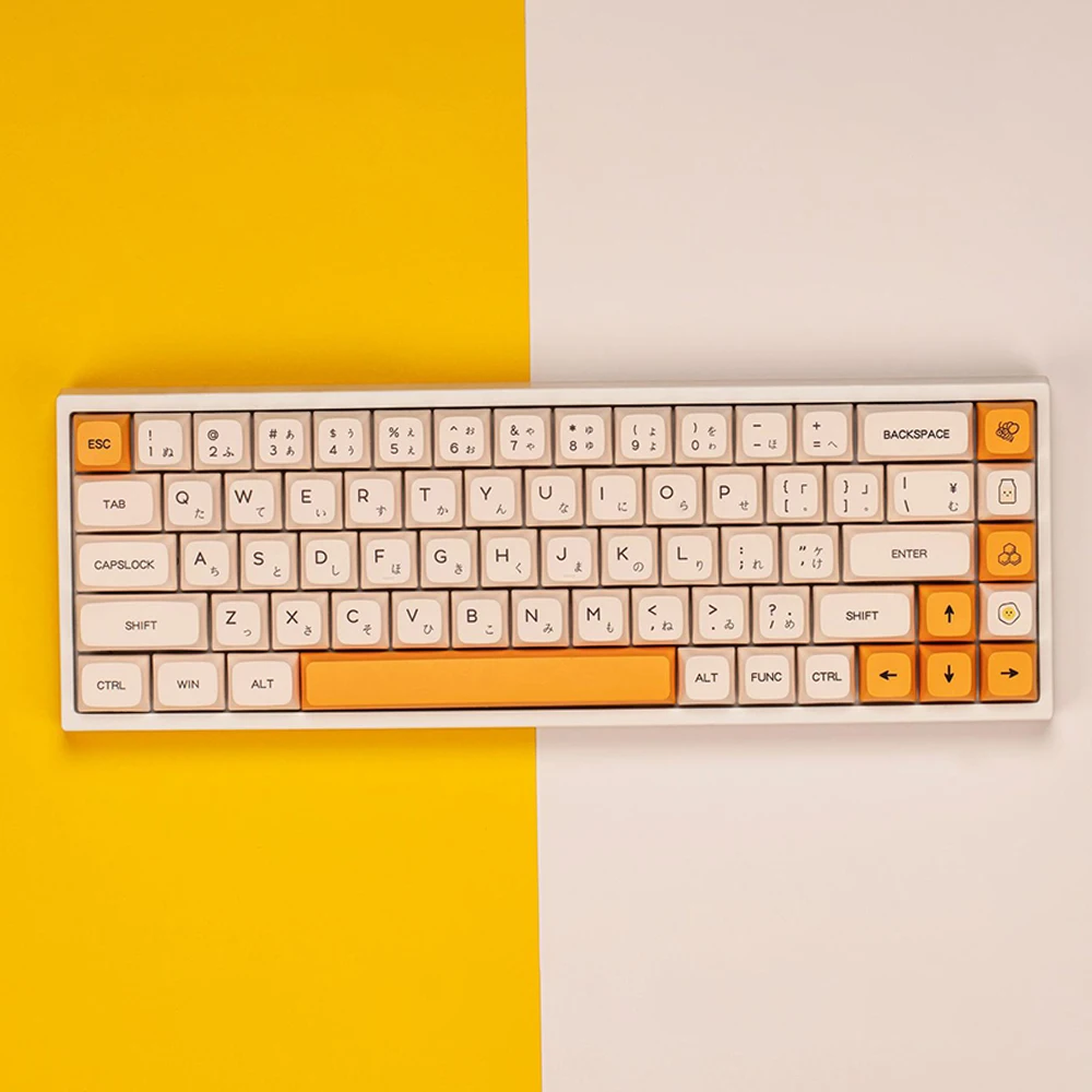 

Keyboard 1Set Honey And Milk Theme PBT Keycaps Backlit Keyboard For Mechaniacal Keyboard Teclado Gamer Minimalist Anime keycaps