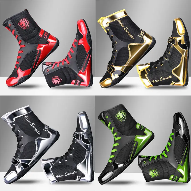 Women's Men's Boxing Shoes Wrestling Shoes Gear Fighting Athletic Training Fighting Boots Fitness