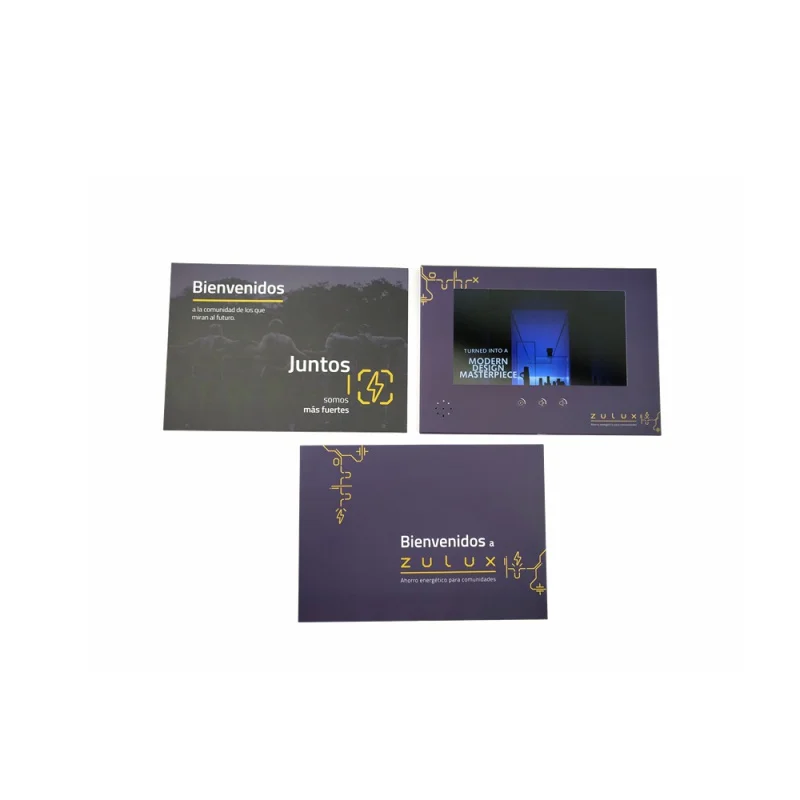 광고 교육용 LCD 비디오 인사 카드 초대장 소책자, custom.2.4 인치, 4.5 인치, 5 인치, 10.1 인치