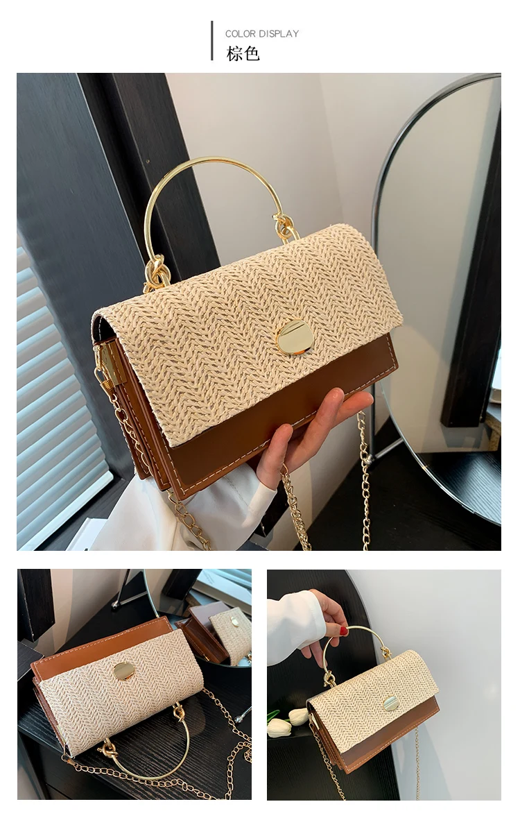Fashion Pu Hasp Ladies Top-Handle Bags Braid Design 2024 New Brand Shoulder Bags for Women Free Shipping Bolsas Femininas
