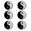 6Pcs/Set Yin Yang Pattern Tennis Racquet Vibration Dampeners Soft Lightweight Firm Silicone Material Gift for All Tennis Players 6