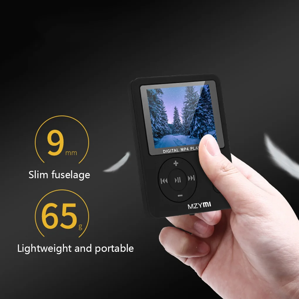 MZYMI MP3 MP4 Player M002 Lossless Sound Digital Music Built-in HD Speaker With FM Radio Support Up To 64GB TF Memory Card
