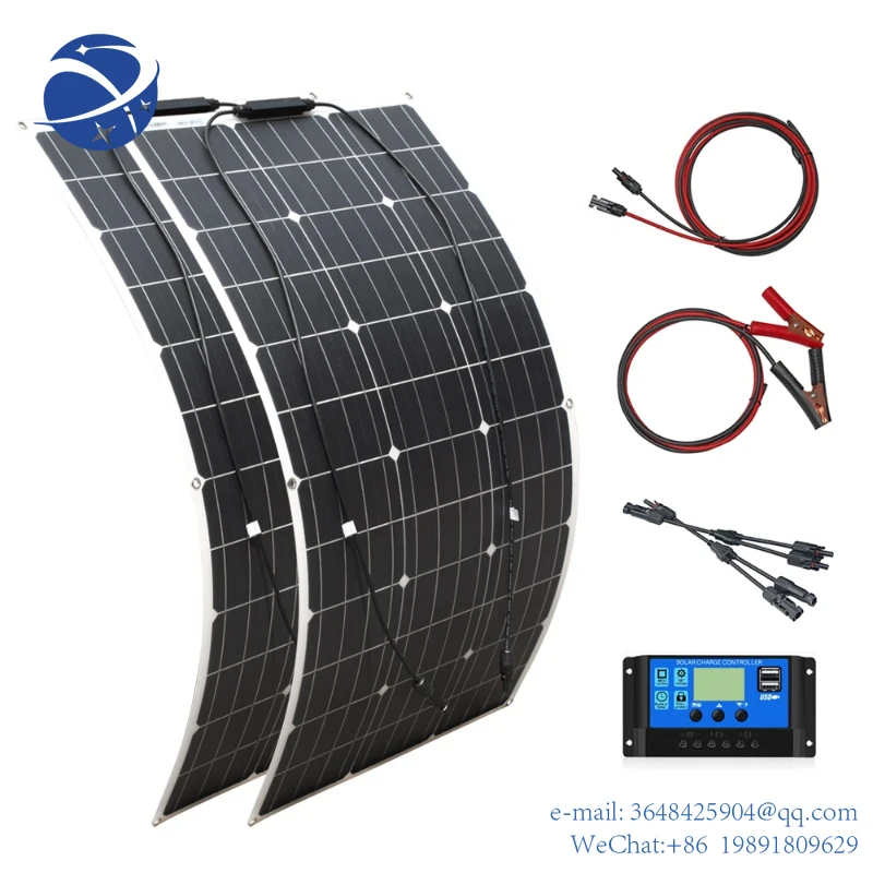 

YYHCSmart Home Flexible Solar PanelS Kit 18v 200w 300w New Product Lightweight Waterproof Solar Cell charger Panesl Solar System
