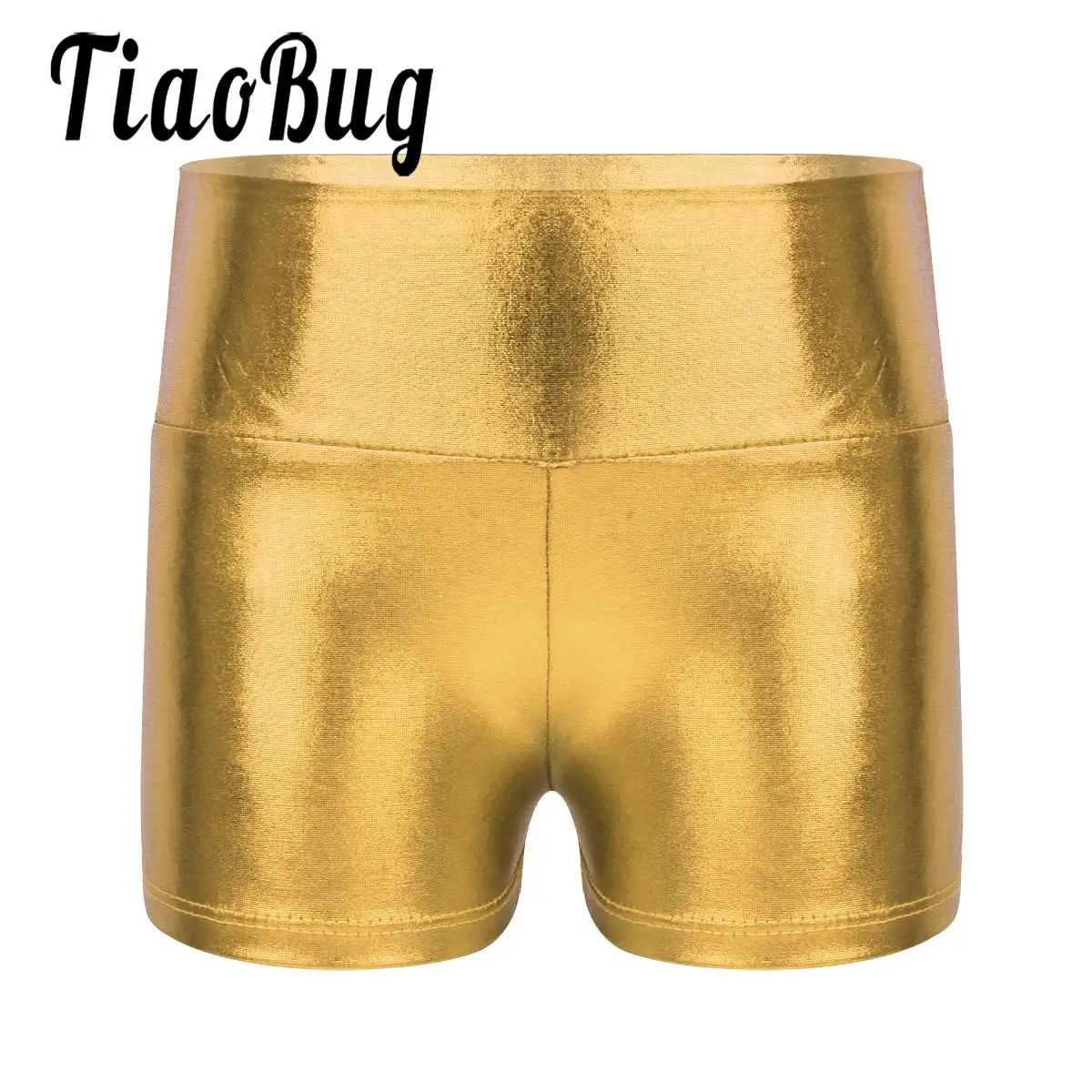 Kids Shorts Kids Girls Metallic Shiny Gymnastic Dance Shorts Bright Bottoms Ballet Activewear Shorts Yoga Sports Cheer Workout Swimming