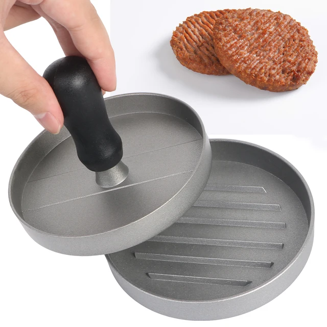 Pressa Per Hamburger In Alluminio Richsum - Con 100 Carte Antiaderenti - Foto 12