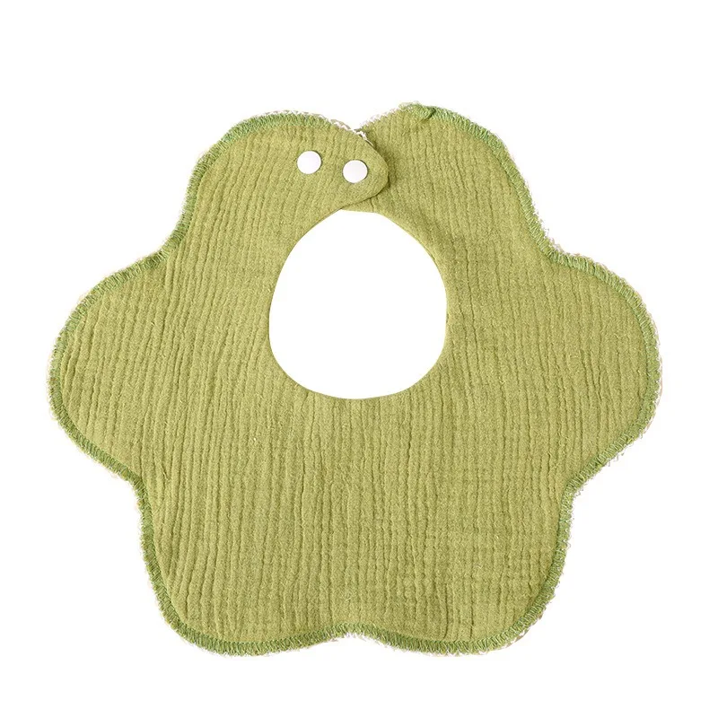 

New Simple Infant and Young Children Pure Cotton Gauze Leak Proof Bib for Male and Female Babies