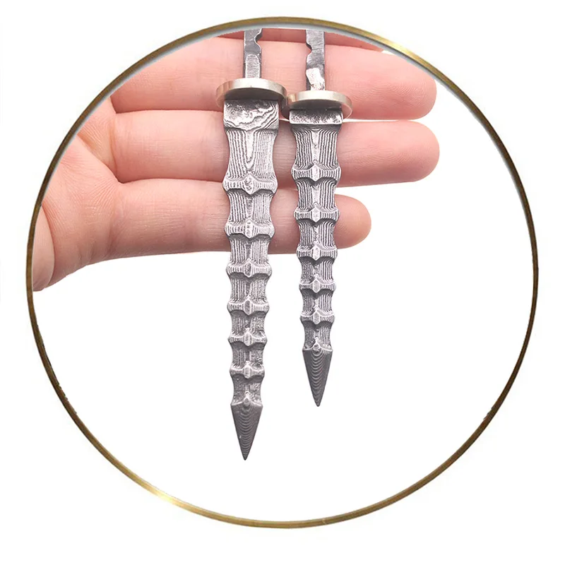 Damascus Tower Tea Knife, Embryo Tea Sword, Small Straight Embryo Brick, Pry Utensils, DIY Ceremony Accessories