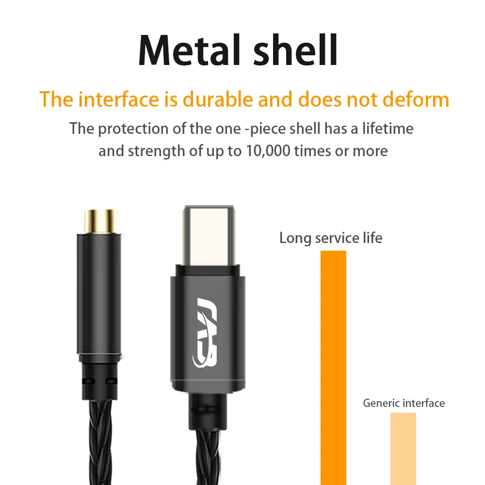 DAC cables CVJ CT-3 CT-4 DAC Type-C to 3.5mm/4.4mm CX31993 8 weaving silver-plated cables hifi sound quality originalsound presentation