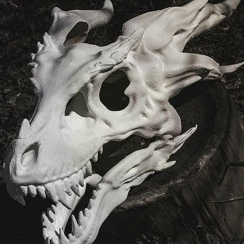 

Halloween Dragon Bone Dinosaur Latex Mask Horror Simulation Props Dinosaur Headgear Jaw Party Mask Movable Cosplay K1W8