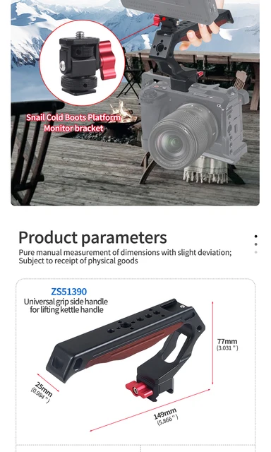 Adattatore Cold Shoe Con Vite 1/4 - Supporto Per Monitor Fotocamera, Luci E Microfoni - Foto 3