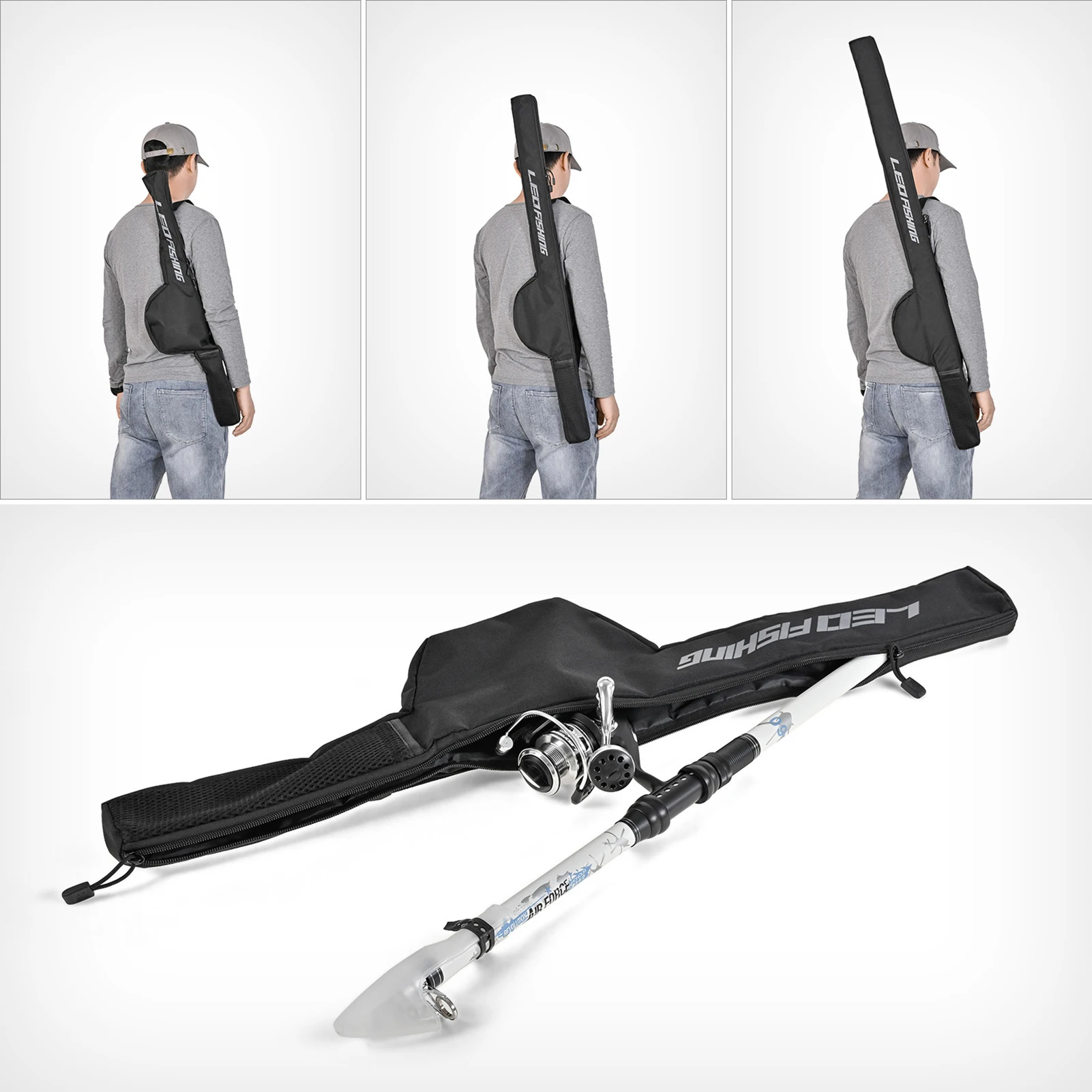 Fishing Rod Bag Pole Storage Case 85 cm to 126cm Folding Rods Bags Cases  Fishing Pole Tackle Protective Cover Case Storage Bags