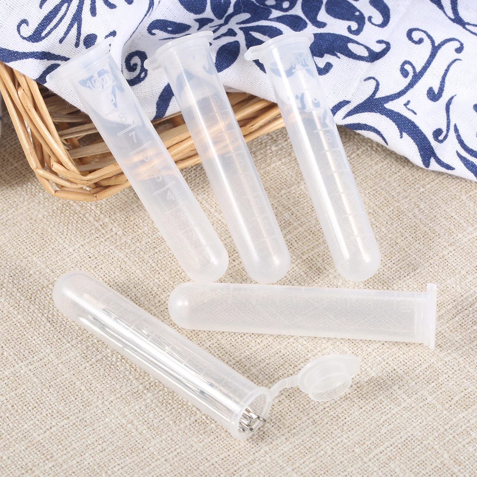 5pcs Sewing Needle Tube Stroage Holder Plastic Box Transparent Beads Buttons Case Container Bottle Multi-purpose Tool