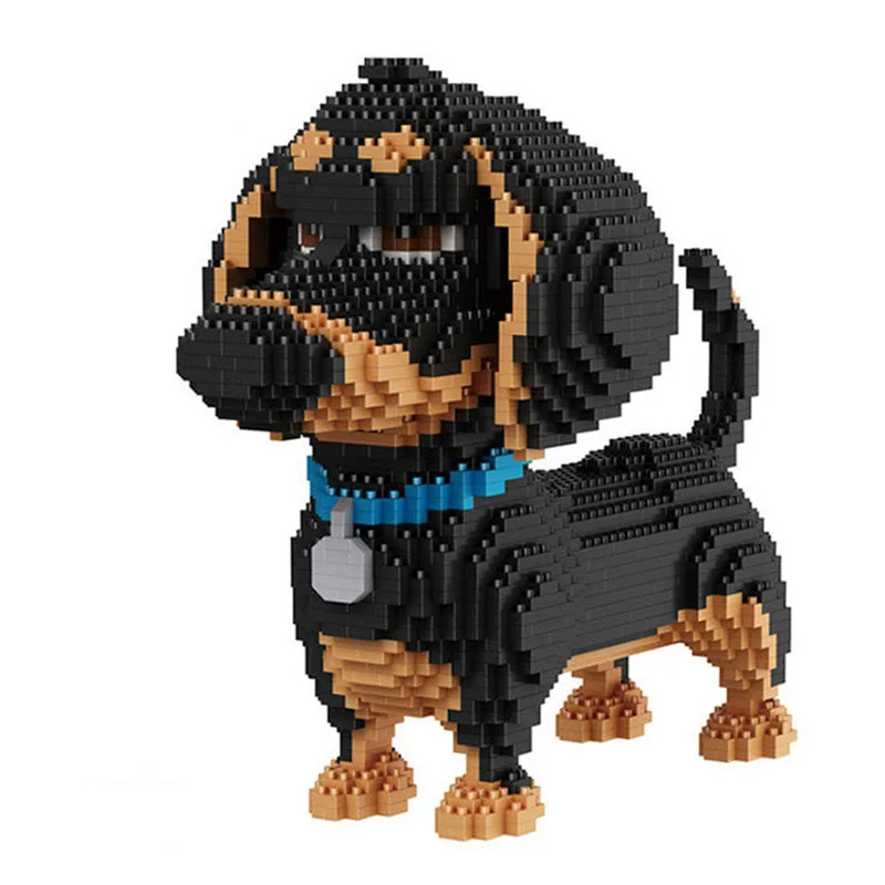 Cartoon Dog Mini Balody Bassotto Model Block Building Brick Compatibile 16014 Giocattolo Per Regali Per Bambini