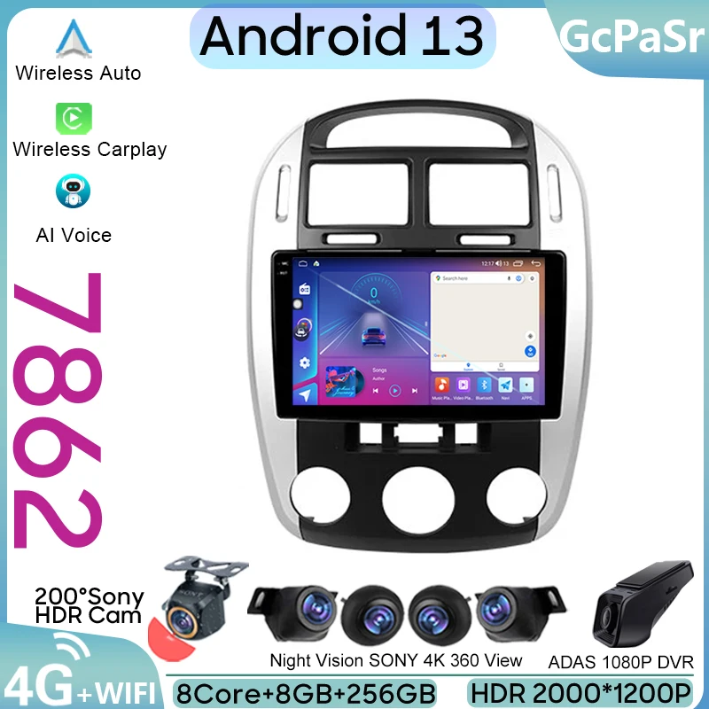 

Car Android For Kia Cerato 1 LD 2004 - 2008 Auto Radio Stereo Head Unit Multimedia Player GPS Navigation NO 2din DVD 4G WIFI BT