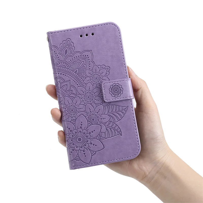 samsung cute phone cover A23 5G SM-A235F Case For Samsung Galaxy A 03 A03 Core  A33 A53 A73 A13 5G Cover Embossed Seven-petal Flower Flip Holster Coque cute samsung cases