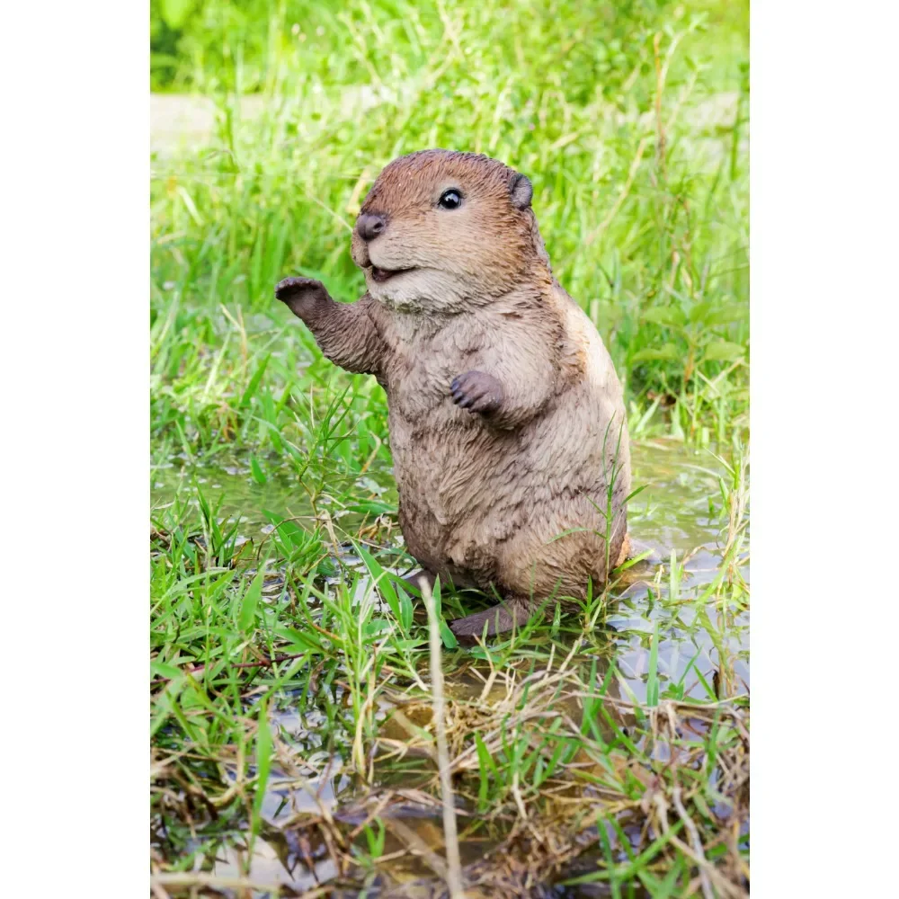 

BEAVER CUB STANDING STATUE Home and Garden Decorations Decorative Statues and Statues Garden Decoration Outdoor Decors Ornaments