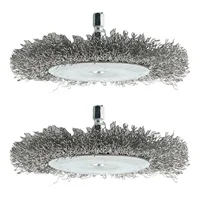 Jeu de brosses métalliques de rechange pour brosse à Joint électrique, 2 pièces, pour EFB 400 Blister contre les mauvaises herbes, pièces d'outils pour coupe gazon 5
