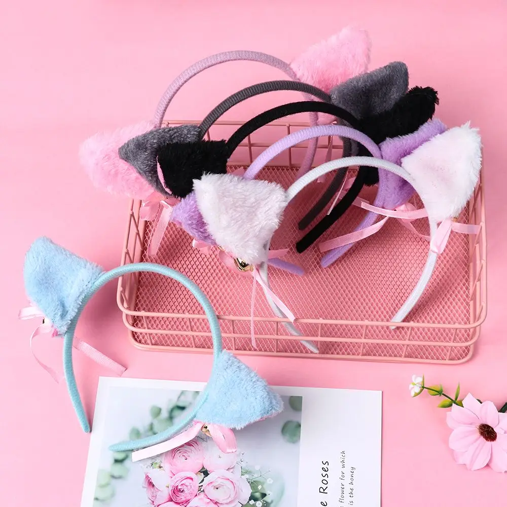 Plush Cat Ear Headband for Kids Night Party Cosplay