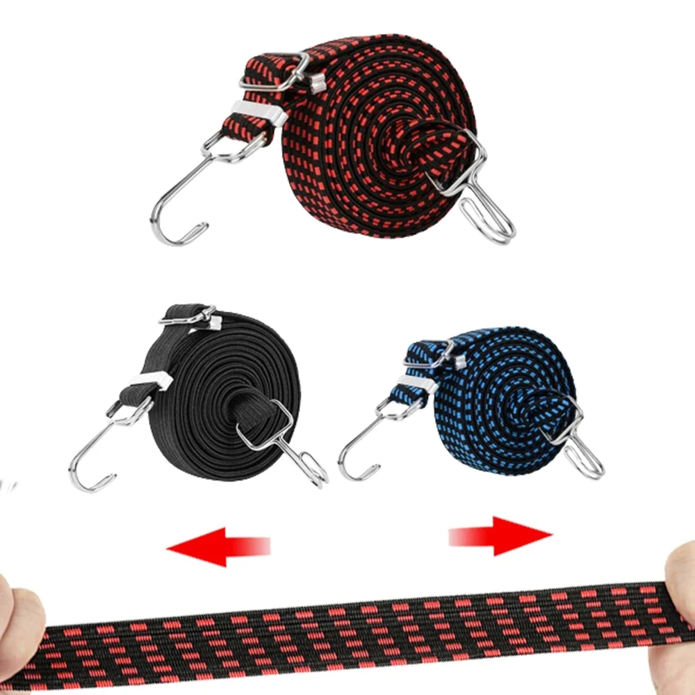 Cargo Straps Luggage Strap Cargo Tie Down Strap Tie Down Straps Lashing Strap Elastic Belt Bungee Straps Elastic Binding Rope Trunk Elastic Belt Bungee Cord Hooks 0.5/1/2M Elastics Rubber Luggage Rope Cord Hooks Bikes Rope Tie Bicycle Luggage Roof Rack Strap Fixed Band Hook Car Accessories