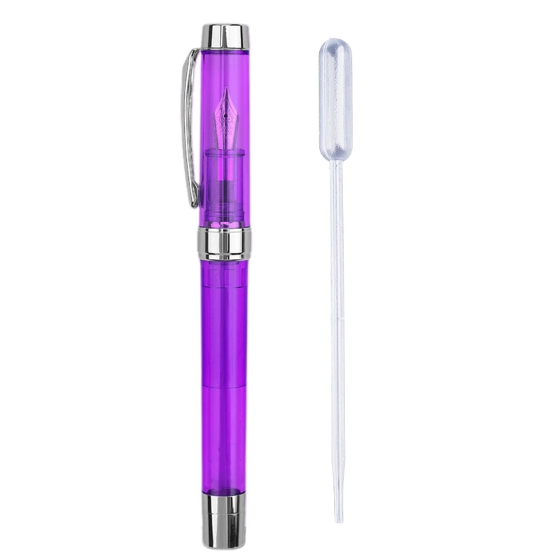 Acrylic Fountain Pen Transparent Pen Barrel Remove to Refill Calligraphy Ink Pen 4