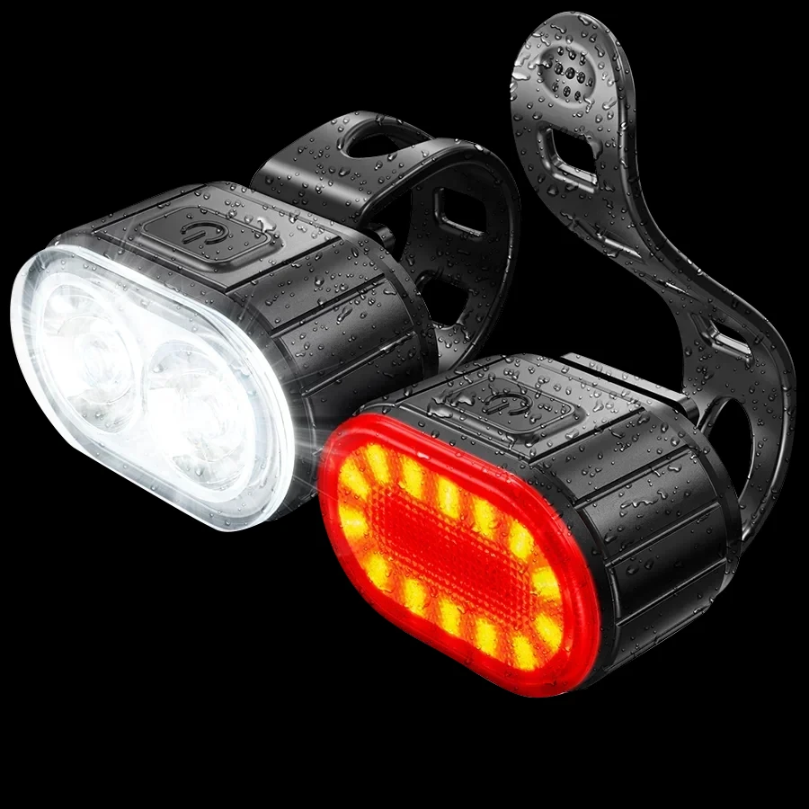 자전거 조명 전면 및 후면 라이트 자전거 램프 LED 사이클링 라이트 자전거 손전등 자전거 전면 후미등 랜턴