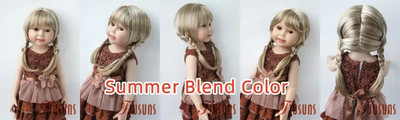 Jusuns BJD Wigs JD676 9-10inch 10-11inch 11-12inch Double Ponytail Braid Synthetic Mohair Doll Hair Fashion Doll Accessories