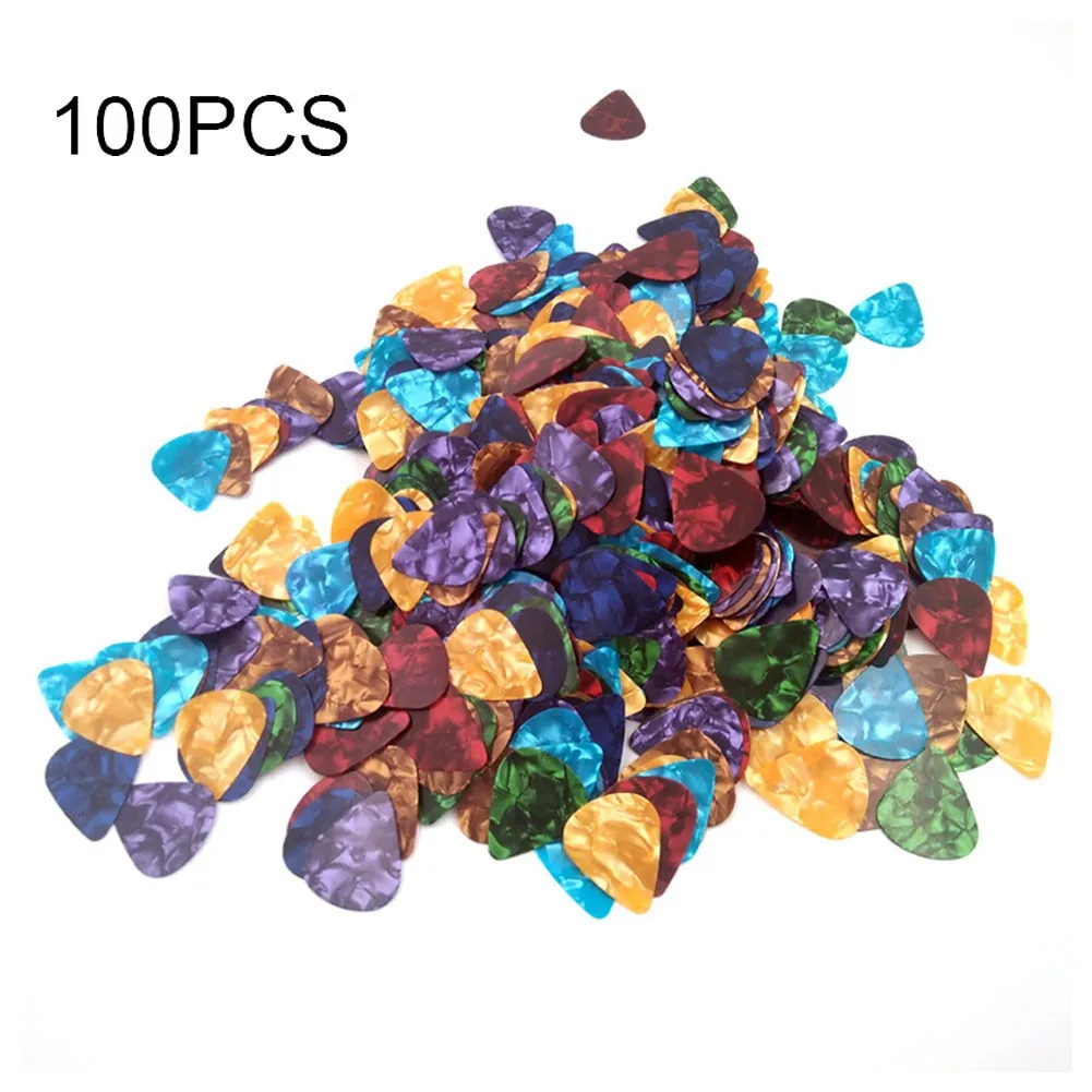 100Pcs Guitar Picks Alice Acoustic Electric Bass Pic Plectrum Mediator Guitar Bass Accessories 0.75mm Random Colors guitar picks,guitar accessories
