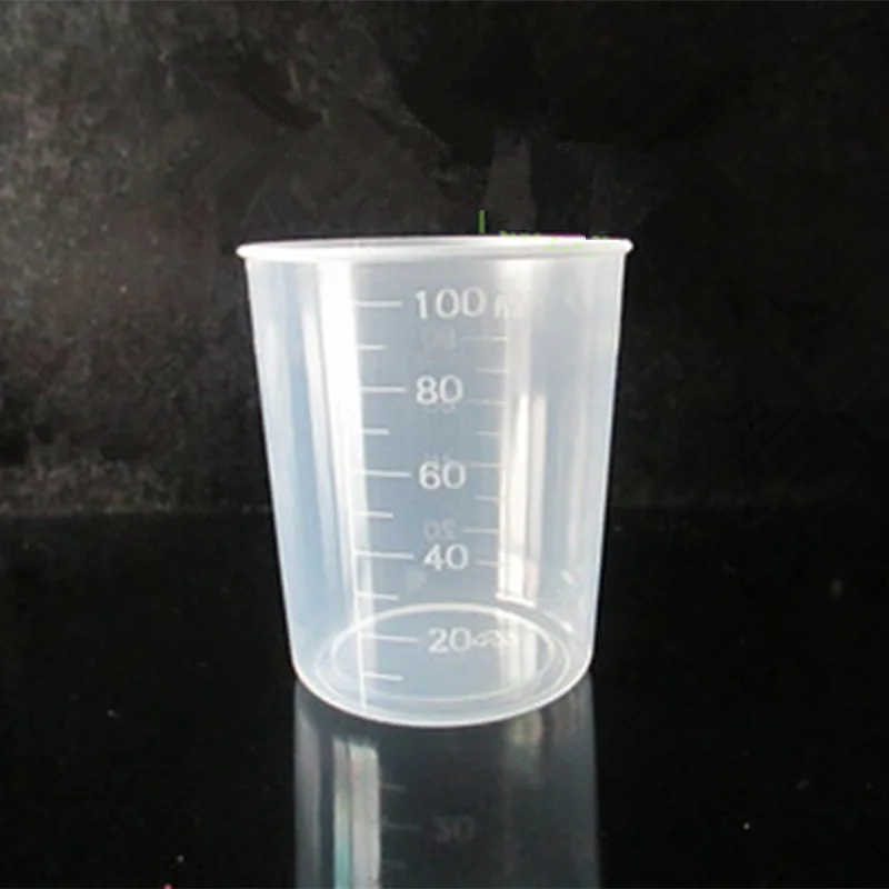100 ML 1 Piece Laboratory Scale Measuring Cup Thickened Food Transparent Plastic Sampling Container Lab Supplies stainless measuring cup
