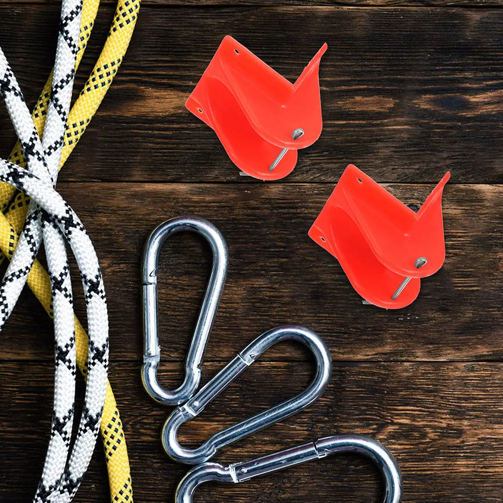4Pcs 야외 등산 로프 보호대 비상 안전을위한 견고한 두꺼운 플라스틱 로프 가장자리 보호대 내리막 탈출 로프