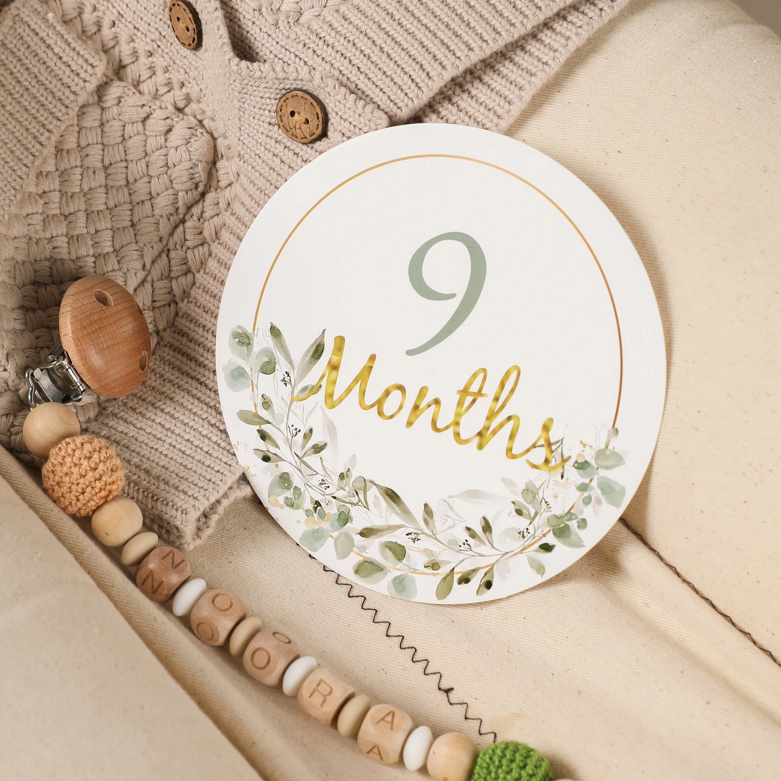 Baby Souvenirs near me 12pcs/lot Baby Milestone Number Monthly Memorial Cards Newborn Baby Wooden Engraved Age Photography Accessories Birthing Gift newborn photoshoot near me