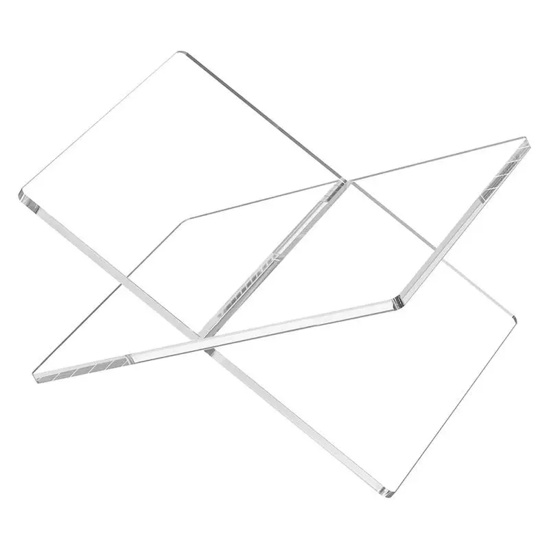 Leggio In Acrilico Trasparente A Forma Di X – Porta Libri Portatile Per Ricette, Spartiti E Riviste (28x15.5x15.5 Cm) - 6