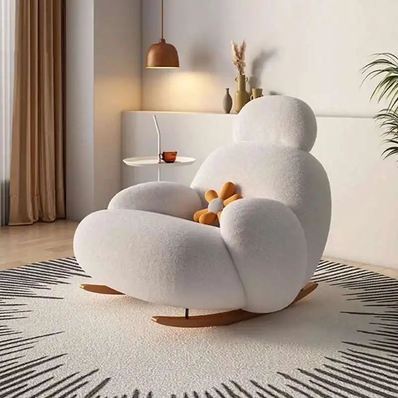 Comfortable Chairs Cute Lounge Chair Fluffy White Living Room