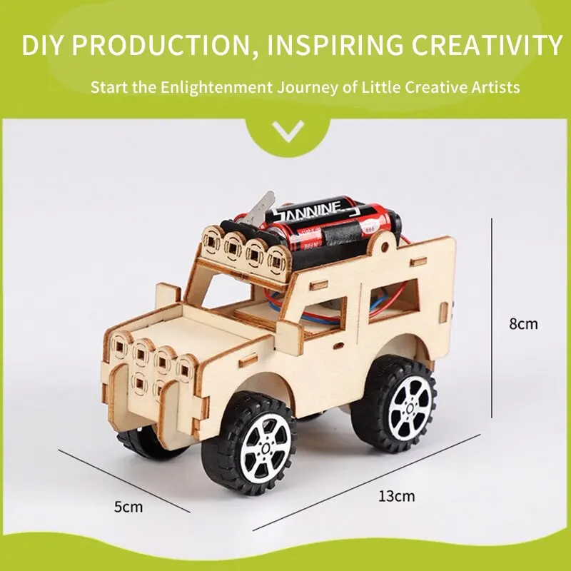 Electric Toy Model Innovative Technology Small Production Jeep for Student Scientific Experiment Handmade Diy