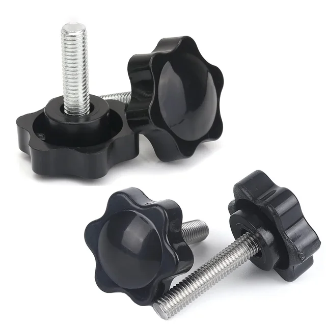 5-10pcs Hex Star KNOB ด้ายชาย CLAMP KNOB สกรู M4/M5/M6/M8/M10 มือกระชับสกรูหัวเส้นผ่านศูนย์กลาง 25 มม.32 มม.38 มม. 2