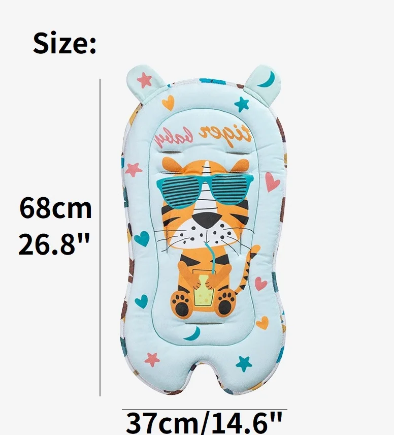 Description Picture 2 of itemBaby Stroller Seat Cushion Kids Cotton Breathable Prams Cart Mat Pushchair Soft Mattress Infant Pad Travel Stroller Accessories