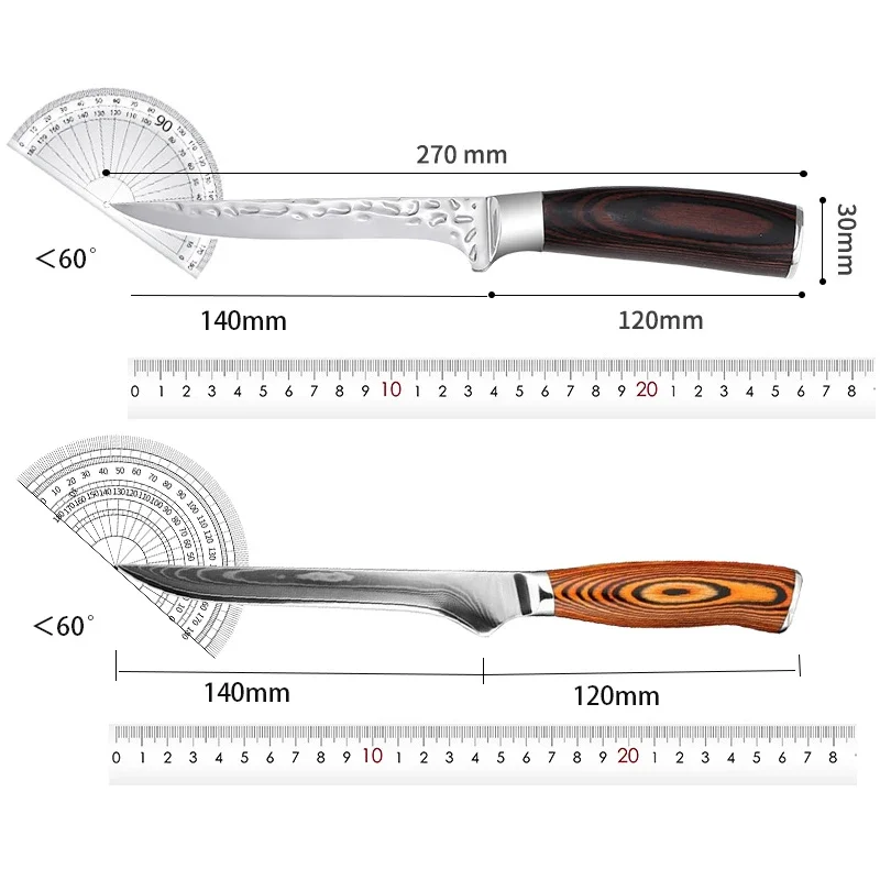 Stainless Steel Boning Knife Barbecue Knife High Carbon Butcher Japanese Kitchen Wood Handle Meat Cleaver meat cleaver,kitchen knife