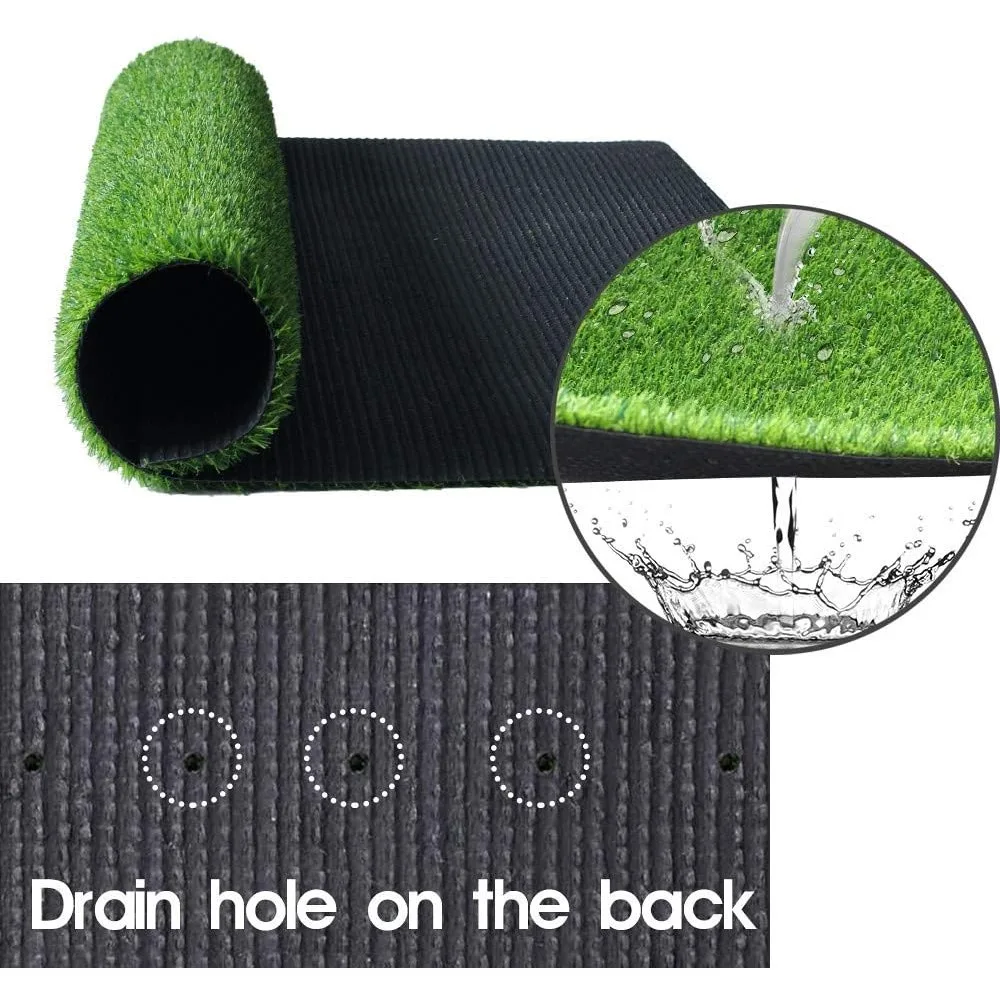 0.7inch Realistic Artificial Grass Turf Synthetic Faux Astroturf Rug 5FTX14FT for Pet Indoor Outdoor Carpet Balcony Garden Lawn