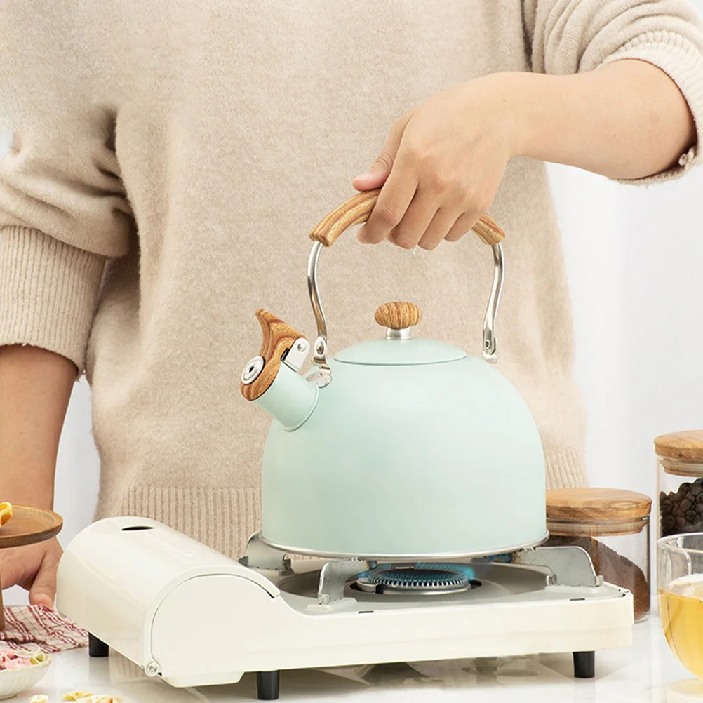 

Kettle Safe Whistling Home Tea Wooden-handled Coffee Pot Whistle Teakettle Stainless Steel Household Hotel Water Boiling