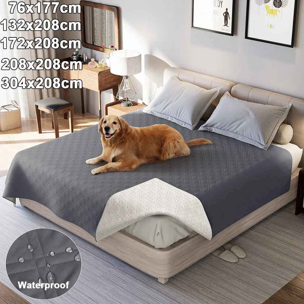 QuiltedBedspreadOnTheBedSingleDoubleKingSizeWaterproofBedCoverAntiSlipWashable