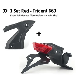 Premium Motorcycle License Plate Holder (1 Set - Red)