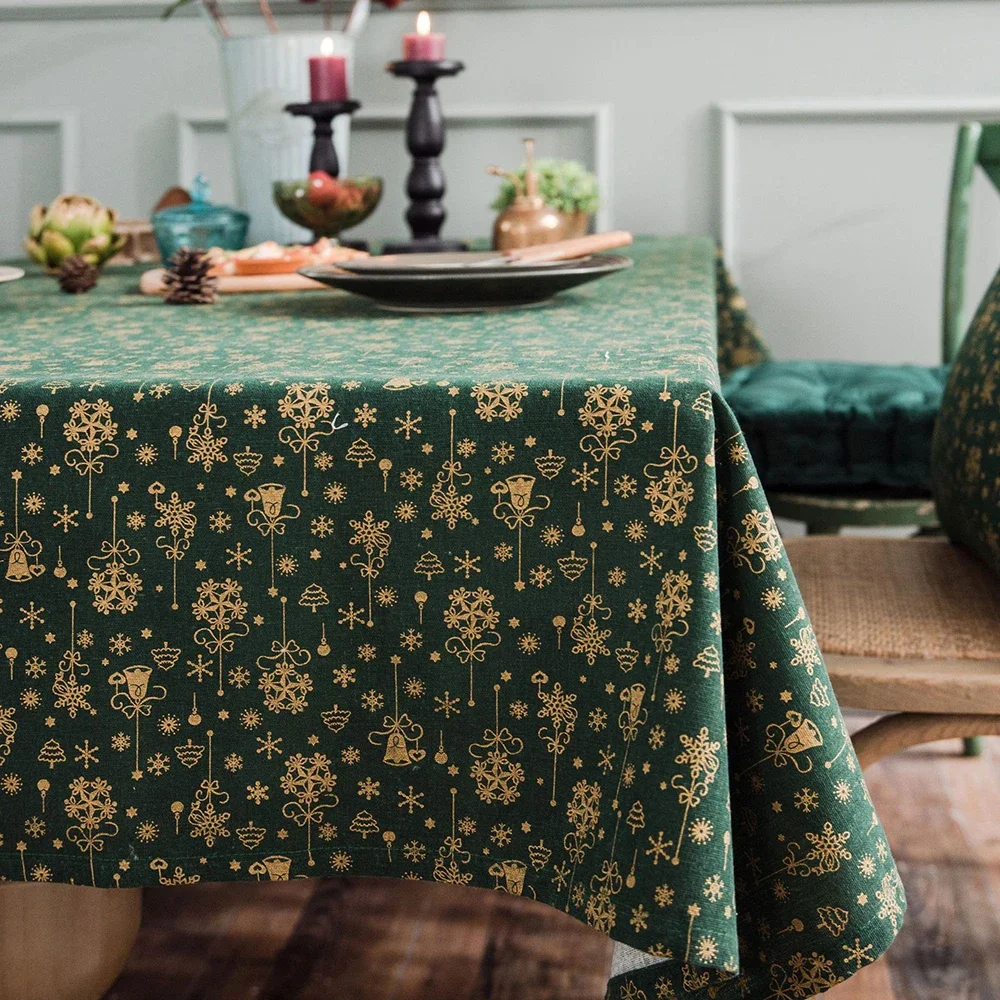 LinenCottonChristmasPartyTablecloth,JapaneseGreenBronzingWindChimes,RectangleDinningTableCoverforHomeDecoration-AliExpress15