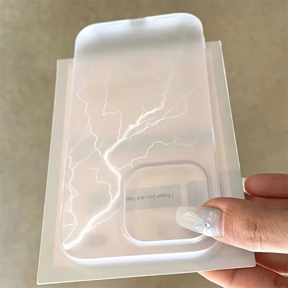 Creative Lightning Transparent Matte Slim Case - Soft Silicone Protective Cover