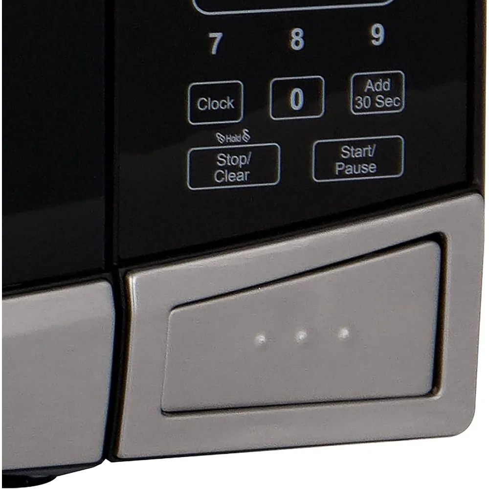 Microwave Oven 900-Watts Compact with 10 Power Levels ,Speed Defrost, Electronic Control Panel and Glass Turntable 4