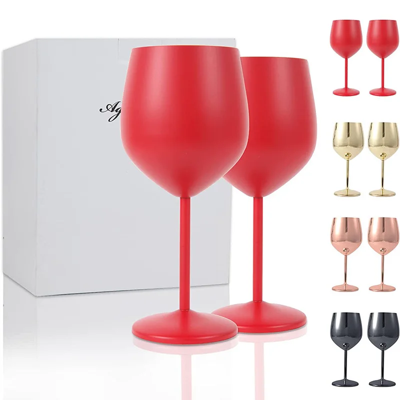 

500ml stainless steel rose gold red wine cup wine goblet champagne cup European stainless steel wine cup cocktail cup