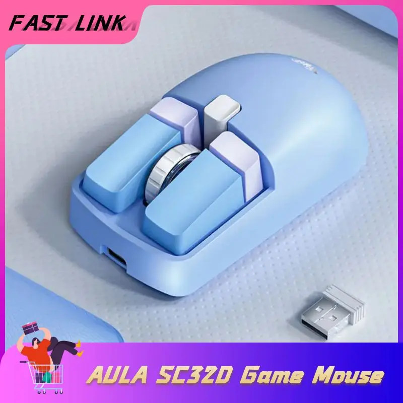AULA SC320 Mouse Wireless 2.4G Dual-mode Bluetooth Charging for PC Laptop Ipad Office Esports